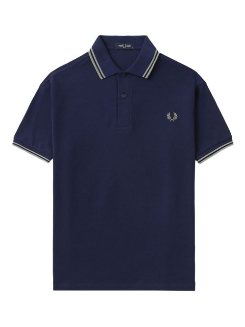 Polo manica corta con doppio bordino e logo ricamato FRED PERRY | M3600Y59